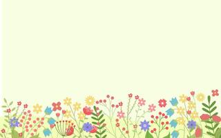 Spring background with flowers and plants for your creativity, for banners, for wedding invitations and for congratulations on spring and Easter vector