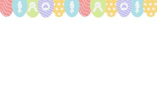 Background with Easter eggs in pastel colors with an insert for text, banners, congratulations on spring and Easter vector