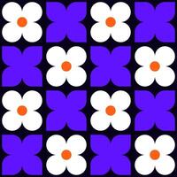 Abstract seamless pattern with flowers. Modern geometric vector background for textile, fabric, wallpaper, wrapping.