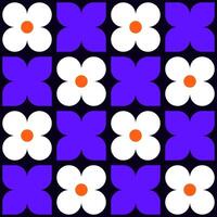 resumen sin costura modelo con flores moderno geométrico vector antecedentes para textil, tela, fondo de pantalla, envase.