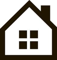 Stencil house clipart Engraving home Vector illustration