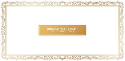 frame ornamental elegant vector template golden colors for decoration certificate of completion template, wedding invitation cover, stationery design material, deck screen printing, paper craft prints