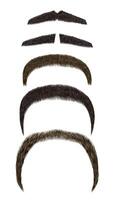 set vector mustache different colors.