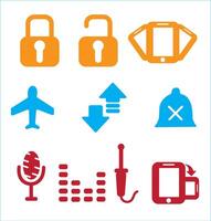 Smartphone icons, mobile phone icon set, smartphone all icons vector illustration