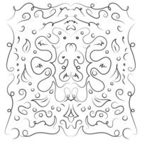 Abstract line doodle seamless pattern. vector