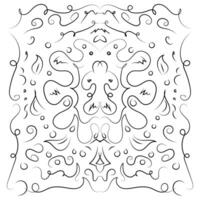 Abstract line doodle seamless pattern. vector