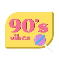 Illustration of 90's vibes vector