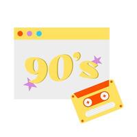 Illustration of 90's vibes vector