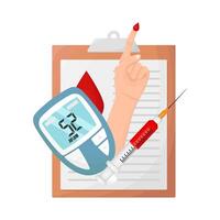 Illustration of diabetes test vector