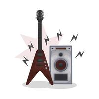 ilustración de eléctrico guitarra vector