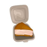 Illustration of cheesecake slices vector