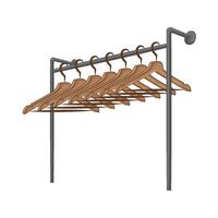 Illustration of clothes rack vector