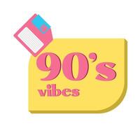 Illustration of 90's vibes vector