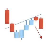 Illustration of candlestick vector