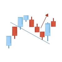 Illustration of candlestick vector