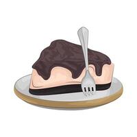 Illustration of cake slice vector