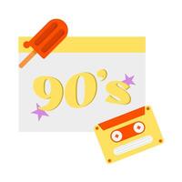 Illustration of 90's vibes vector