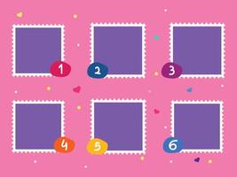 Happy birthday with a number photo frame vector