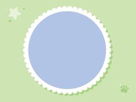 Green Clean minimal abstract circle photo frame vector template