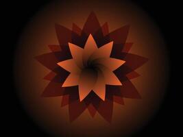 Abstract dark geometric flower vector illustration