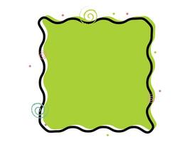 abstract green hand-drawn frame shape vector