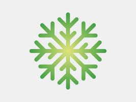 green snowflake isolated on a white background vector