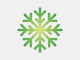 green snowflake isolated on a white background vector