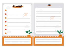 Modern Abstract notebook planner vector template design