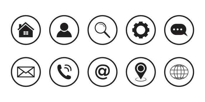 Web icon set thin line. Website set icon vector outline. for computer and mobile.