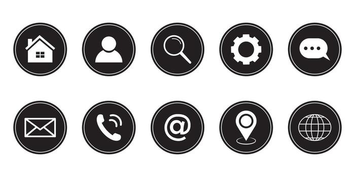Web icon set. Website icon set. for computer and mobile. vector