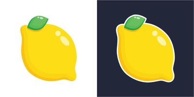 Lemon Vector Icon Illustration Design Template