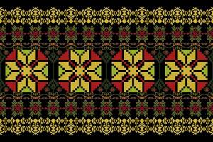 Seamless pixel art pattern. Aztec geometric vector background. Can be used in textile design, web design for making of clothes, accessories, decorative paper, backpack, wrapping, envelope, tile, etc.