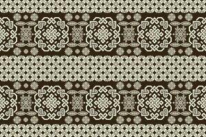 Seamless pixel art pattern. Aztec geometric vector background. Can be used in textile design, web design for making of clothes, accessories, decorative paper, backpack, wrapping, envelope, tile, etc.