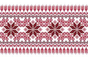 Seamless pixel art pattern. Aztec geometric vector background. Can be used in textile design, web design for making of clothes, accessories, decorative paper, backpack, wrapping, envelope, tile, etc.