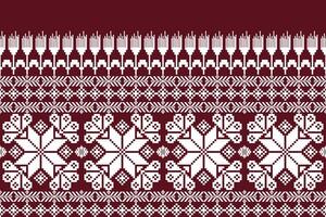 Seamless pixel art pattern. Aztec geometric vector background. Can be used in textile design, web design for making of clothes, accessories, decorative paper, backpack, wrapping, envelope, tile, etc.