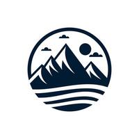 simple Mountain logo icon design template vector