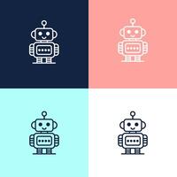 simple Robot icon vector concept design