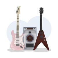 ilustración de eléctrico guitarra vector