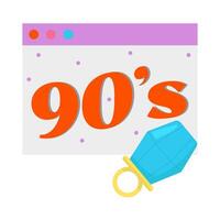 Illustration of 90's vibes vector