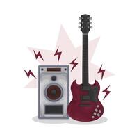 ilustración de eléctrico guitarra vector