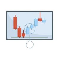 Illustration of candlestick vector