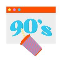 Illustration of 90's vibes vector