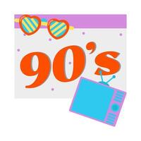 Illustration of 90's vibes vector