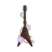 Illustration of electric guitar vector