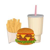 Illustration of fast food vector