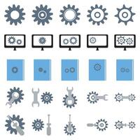 Illustration of setting pack vector