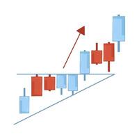 Illustration of candlestick vector