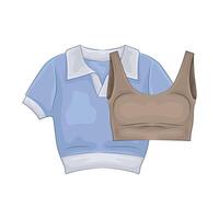 Illustration of crop top vector