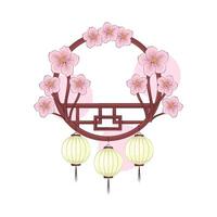 Illustration of cherry blossom vector