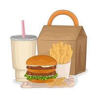 Illustration of fast food vector